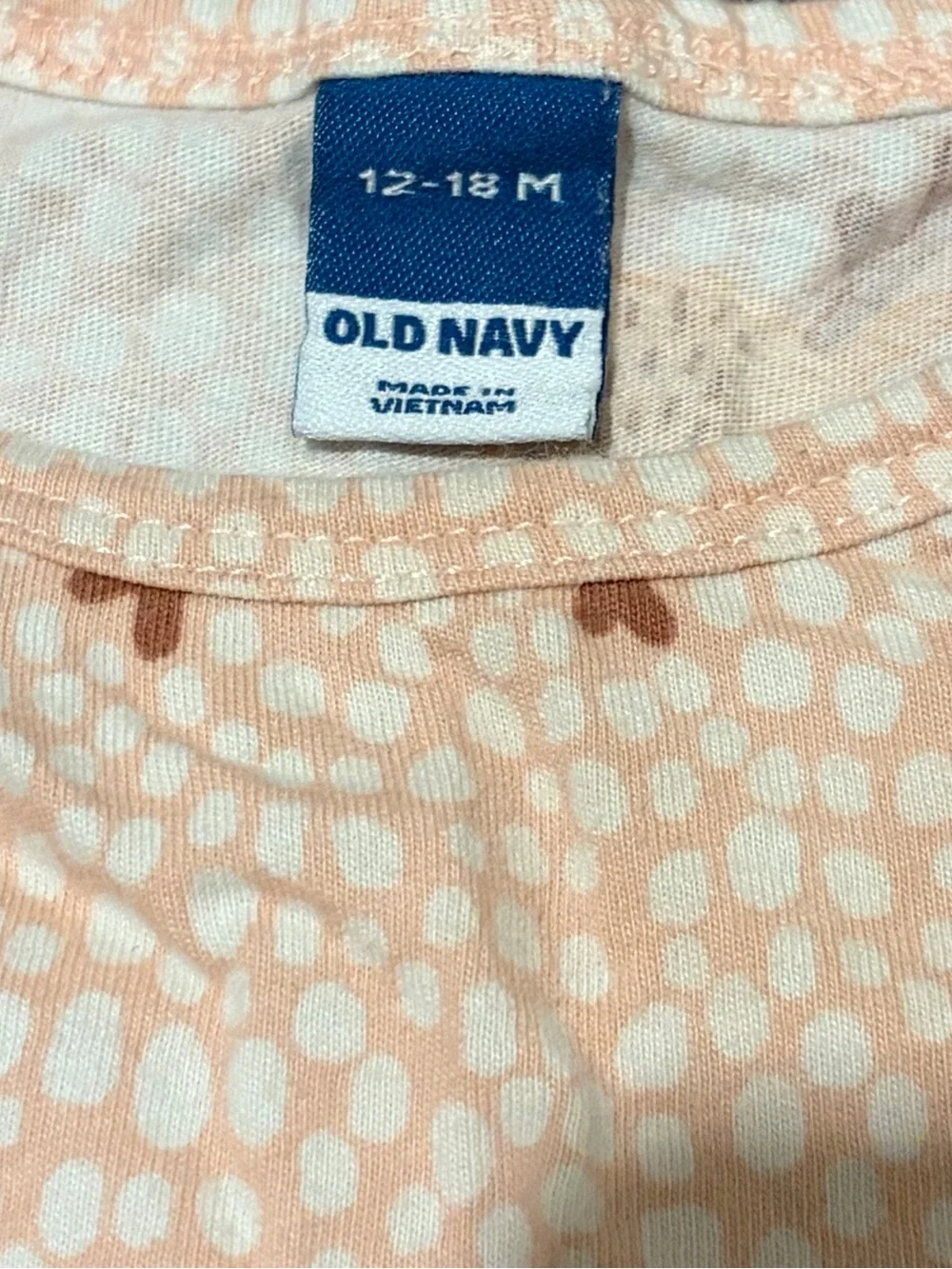 Old Navy Peach and Brown Reindeer Long-Sleeve Tunic